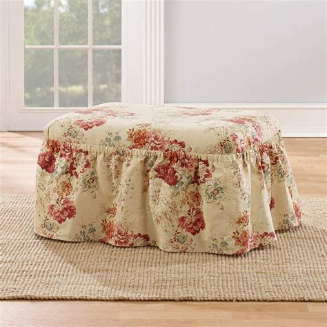 2 piece ottoman slipcover.